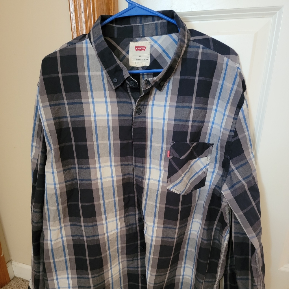 Levi's Mens Plaid Button Down Shirt